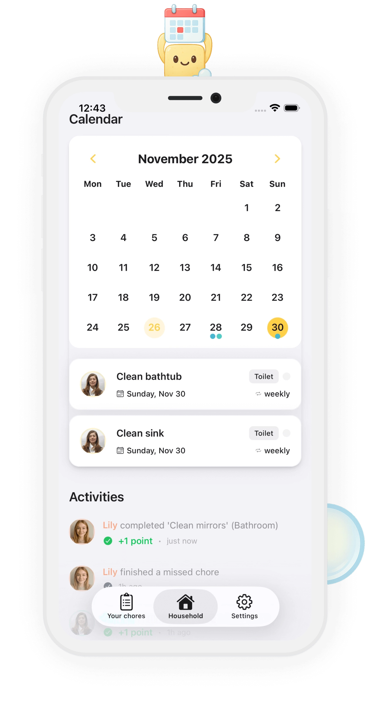 Stay in sync with a shared calendar